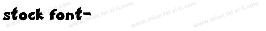 stock font字体转换